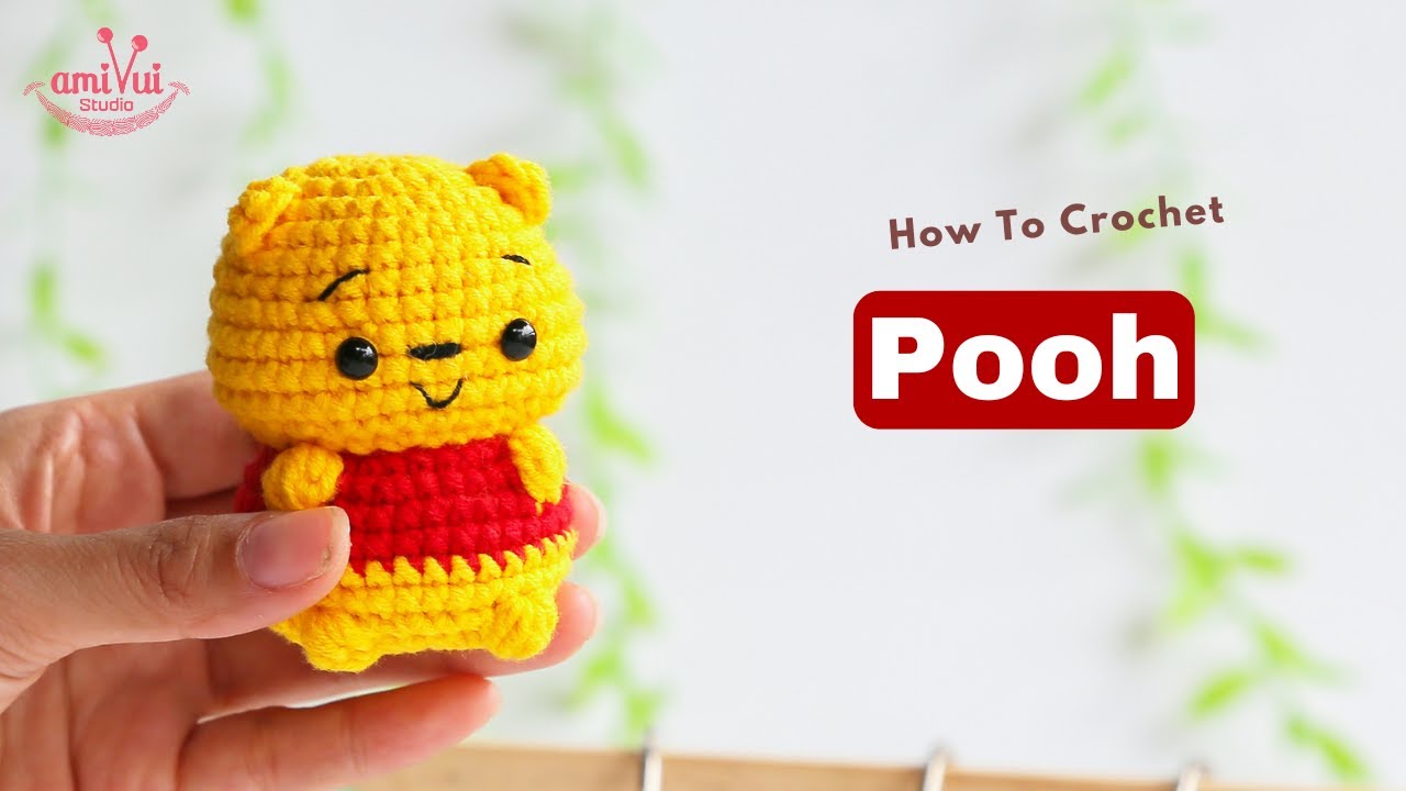 #430 | Amigurumi Pooh | Crochet No Sew | Amigurumi Beginner Tutorial | AmivuiStudio