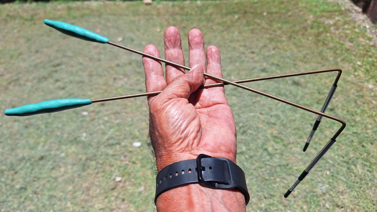 Poniendo testigo de oro 14 k a varillas de radiestesia