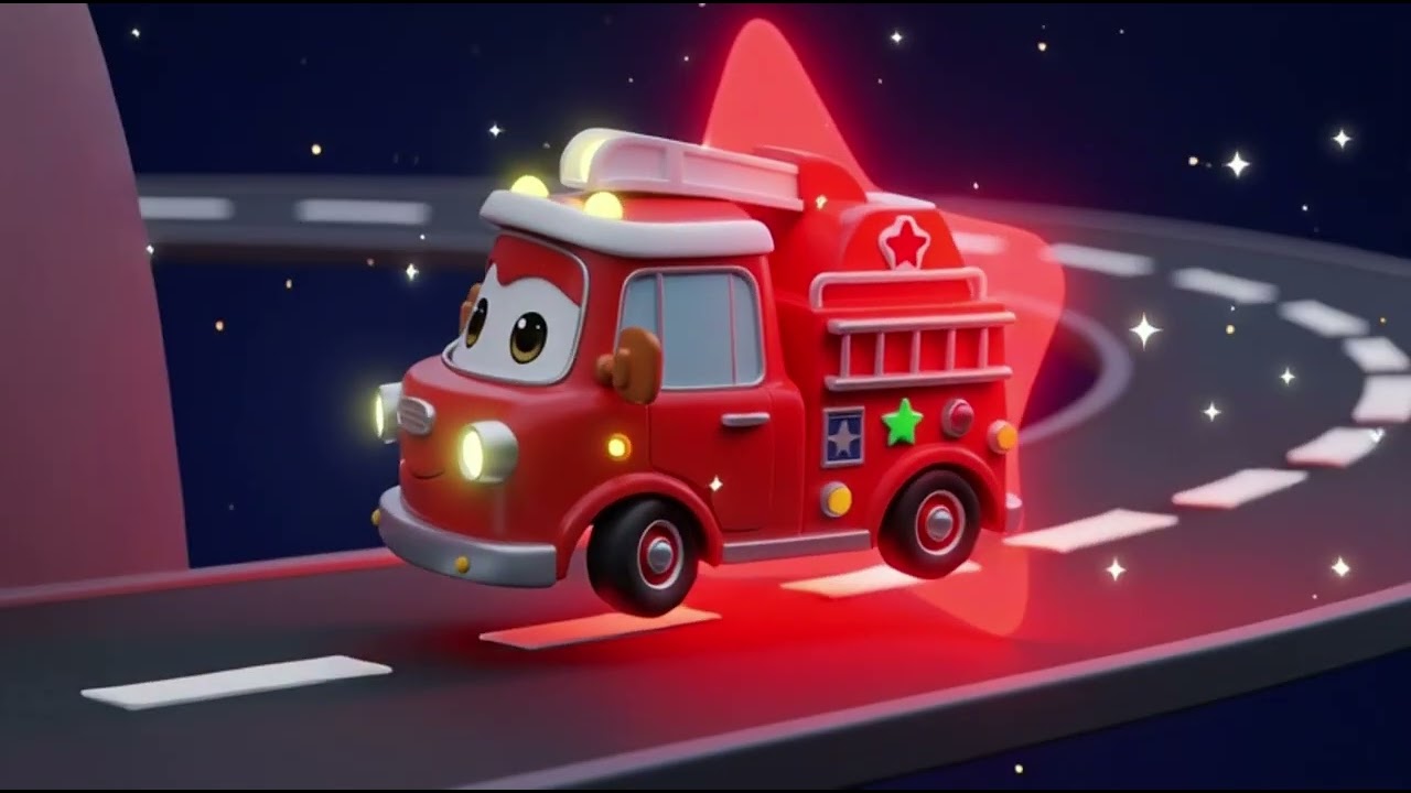Rescue Trucks Learn Colors on Dream Planet | Fire Truck, Ambulance & Police Car | Kids Learning Song