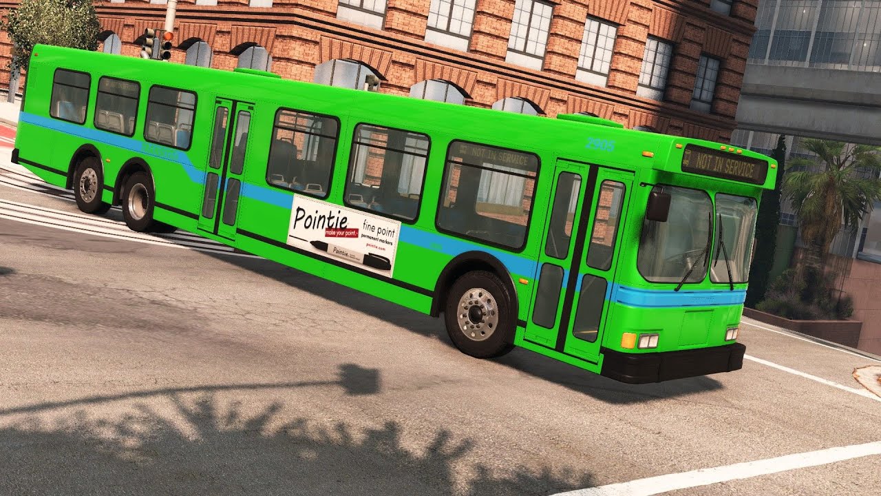 BeamNG Drive - 6x2 Bus on the West Coast USA