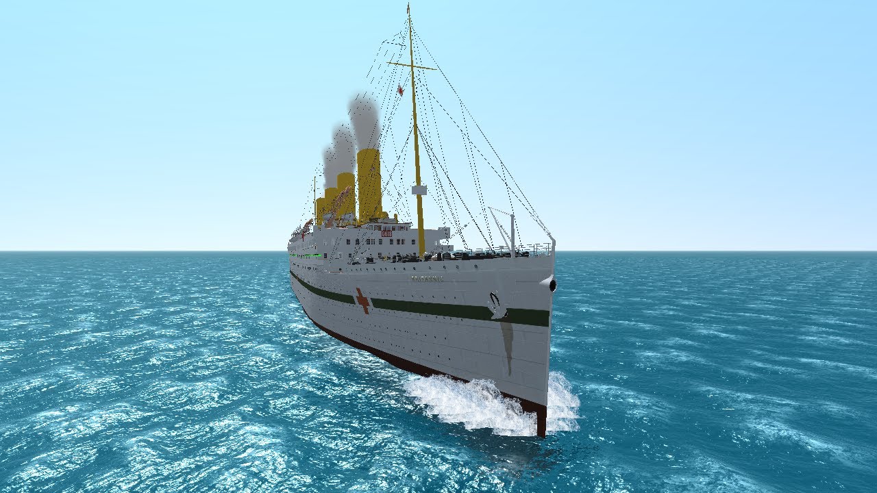 H.M.H.S. Britannic sailing through the Strait of Gibraltar w/ interiors