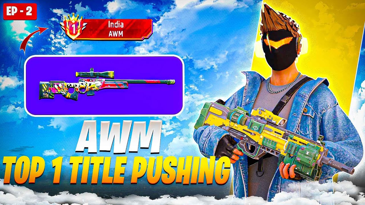 Pushing TOP 1 Title in AWM | Free Fire Solo Br Rank Weapon Glory Pushing with Tips and Tricks| Ep-2