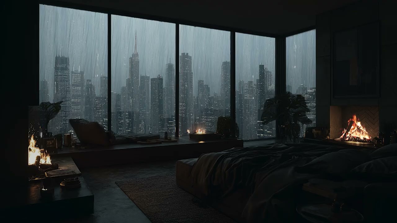 You’ll Fall Asleep in 5 Minutes 🌧️ Rain Sounds in a Cozy Bedroom