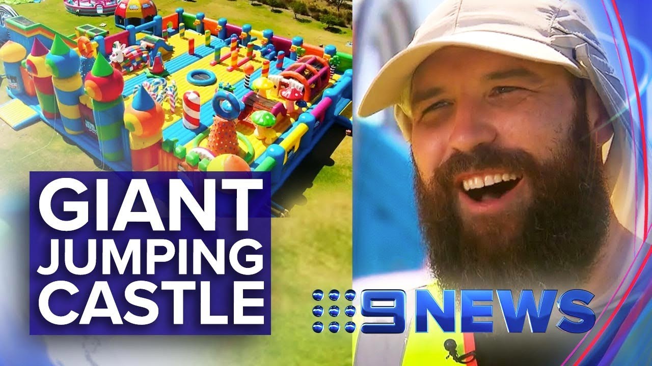 World's biggest jumping castle | Nine News Australia