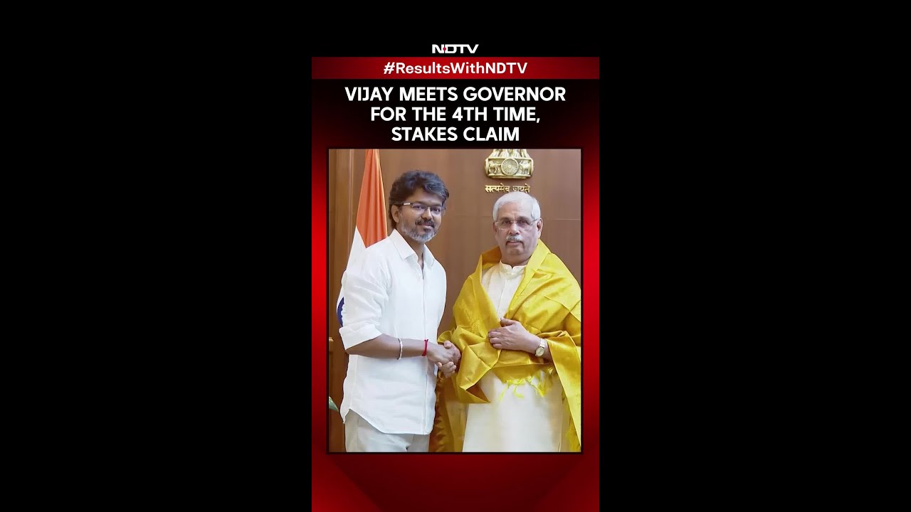 Vijay Meets Governor, Stakes Claim To Form Government