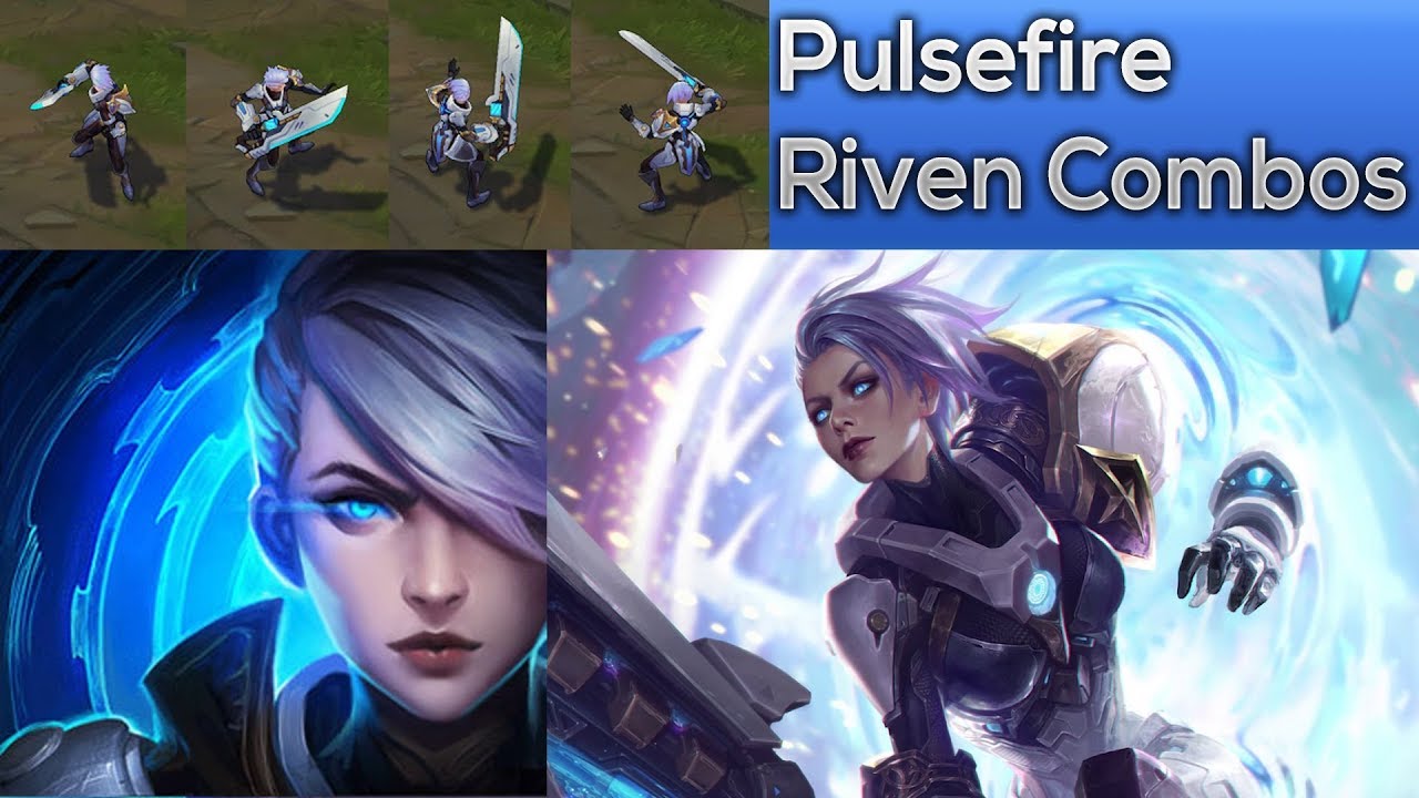 Pulsefire Riven Combos And Animation Cancels!! New EPIC Skin!