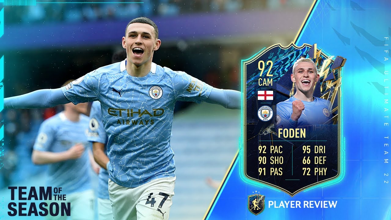 OVERPRICED?! 92 TEAM OF THE SEASON PHIL FODEN PLAYER REVIEW - FIFA 22 ULTIMATE TEAM