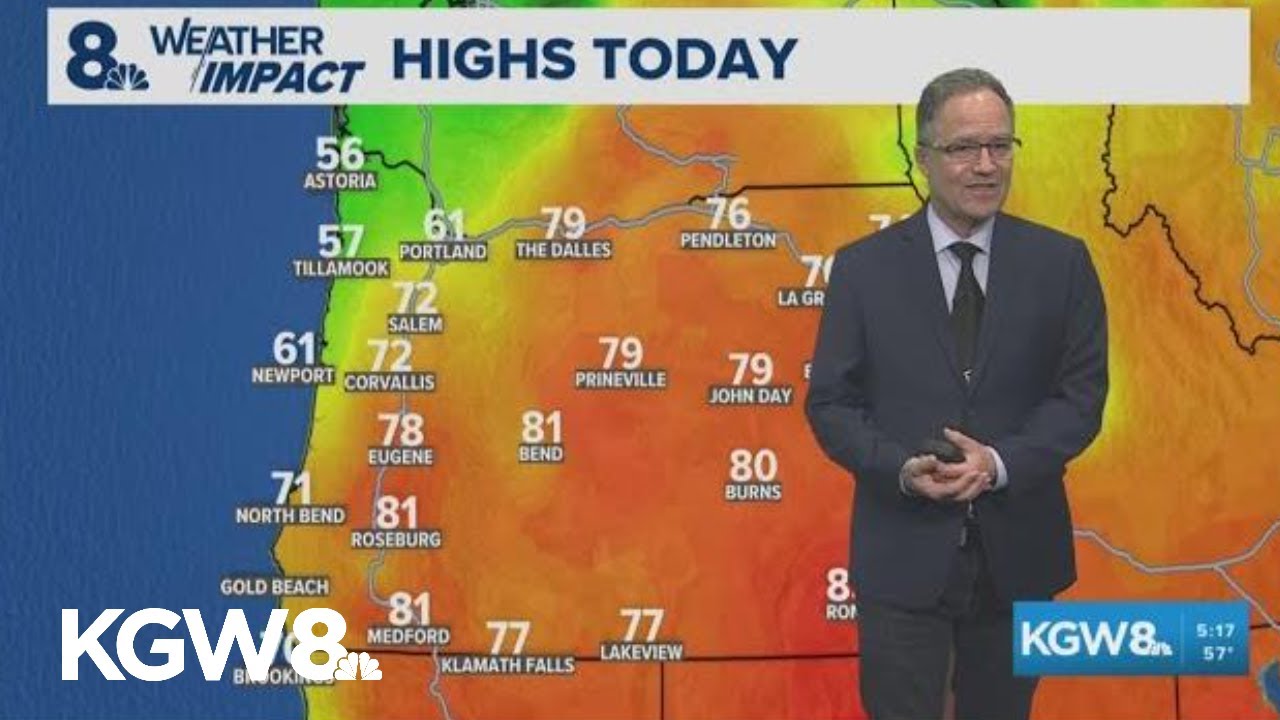 Прогноз погоды от KGW: 17:00, четверг, 19 марта 2026 г.