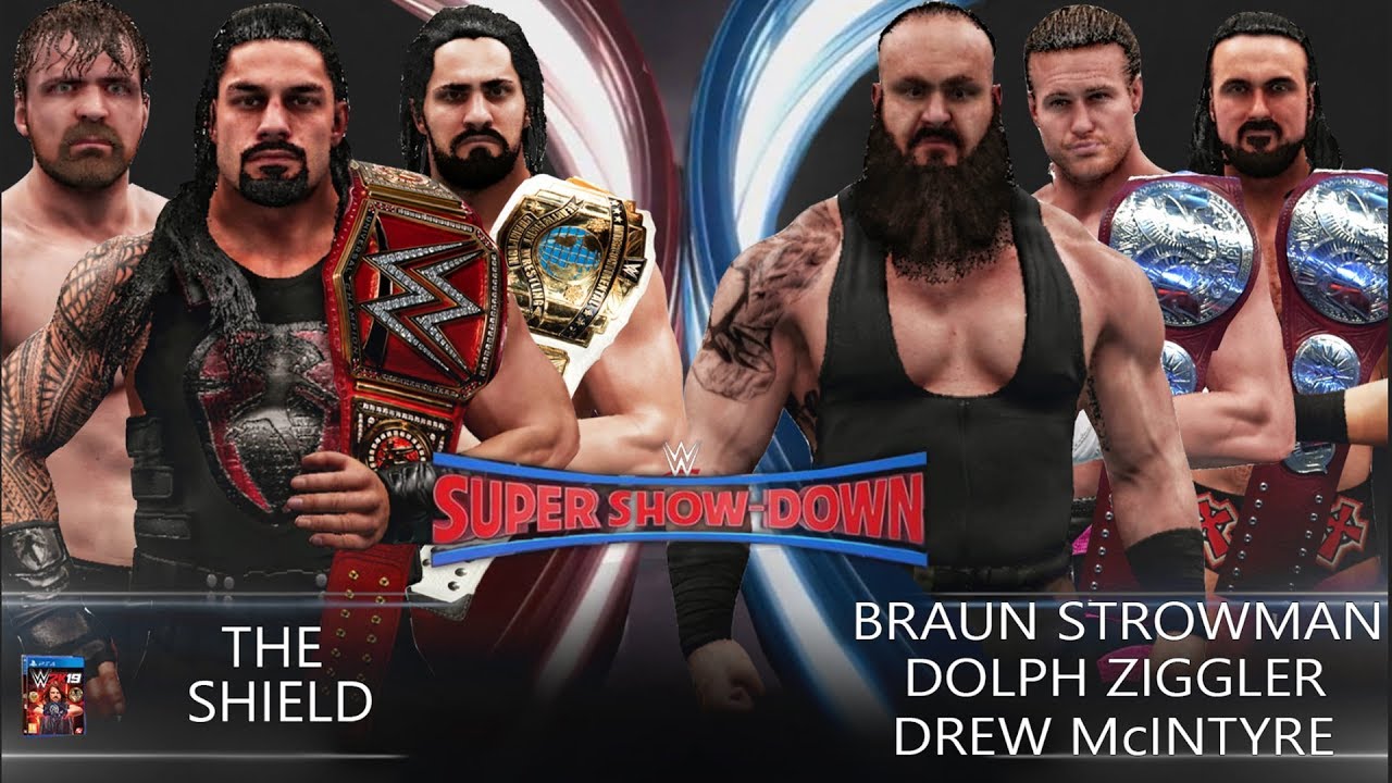 WWE 2K19 Super Show-Down 2018 - The Shield vs Braun Strowman, Dolph Ziggler & Drew McIntyre!