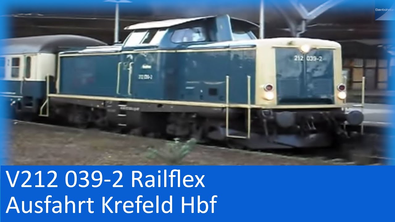 V212 039-2 der Railflex Ausfahrt aus Krefeld Hbf