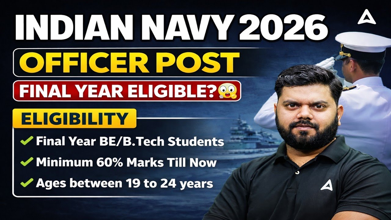 Indian Navy New Vacancy 2026 | Technical Recruitment 2026 | Officer Post | Final Year Eligible?