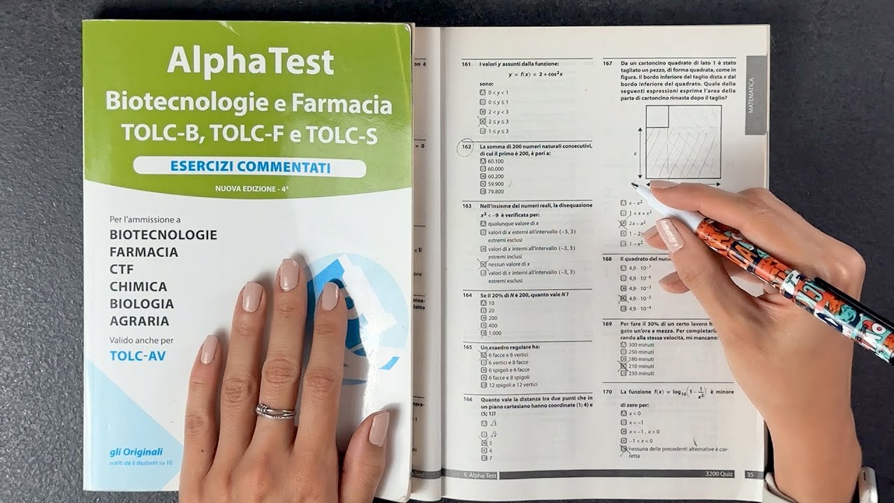 ASMR 📙 STUDIO MATEMATICA con VOI &bull; Test d'ingresso UNIVERSIT&Agrave; (Whispering)