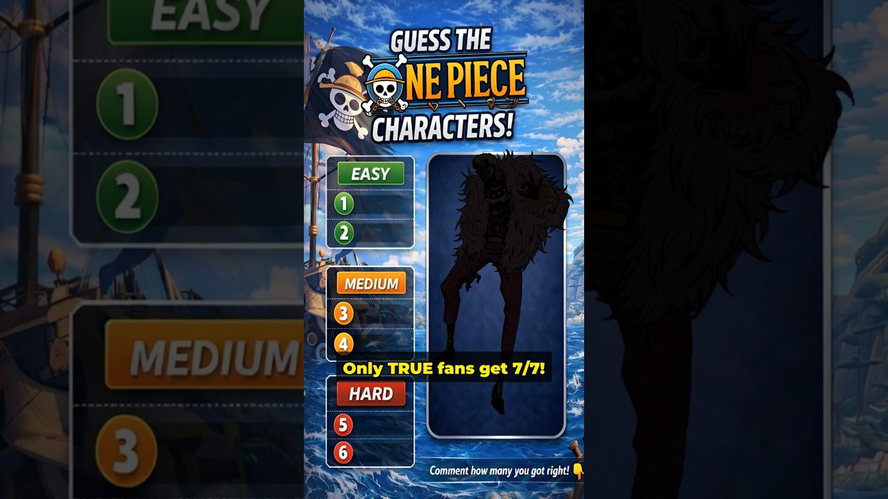 Only TRUE One Piece fans get 7/7 😤 OP Quiz#5 