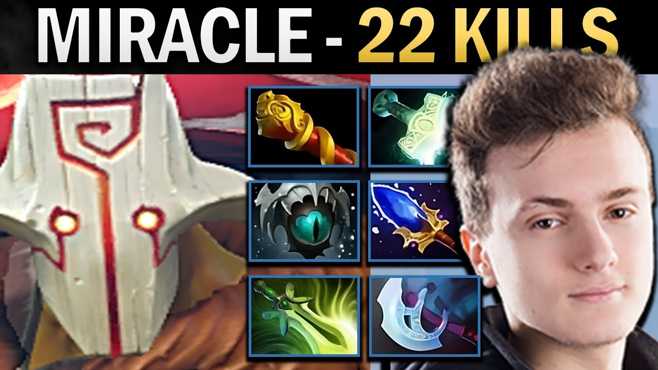 Juggernaut Dota Gameplay Miracle with 22 Kills and Butterfly