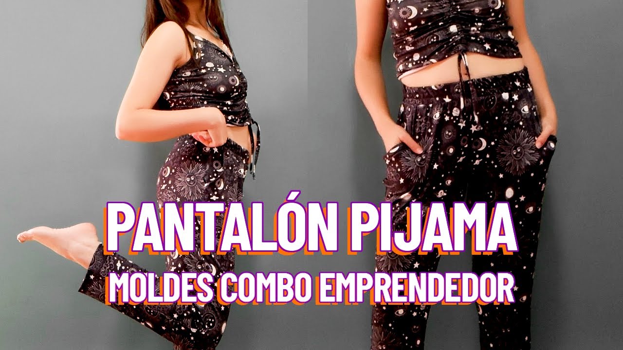 💲Cose y VENDE pijamas desde CASA 🤑 Pantalón fácil en TODAS las TALLAS | Moldes combo emprendedor