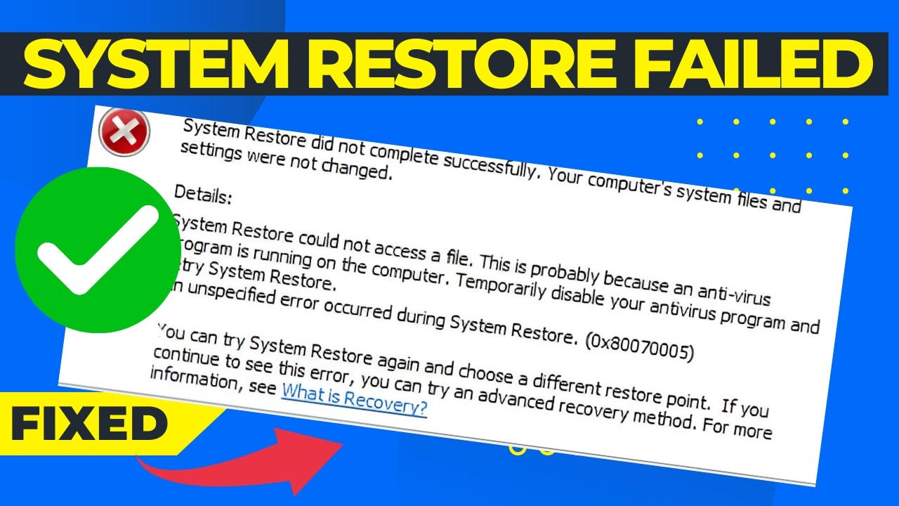 How to Fix System Restore Failed to Extract the File from the Restore Point in Windows 10/11 (2026)