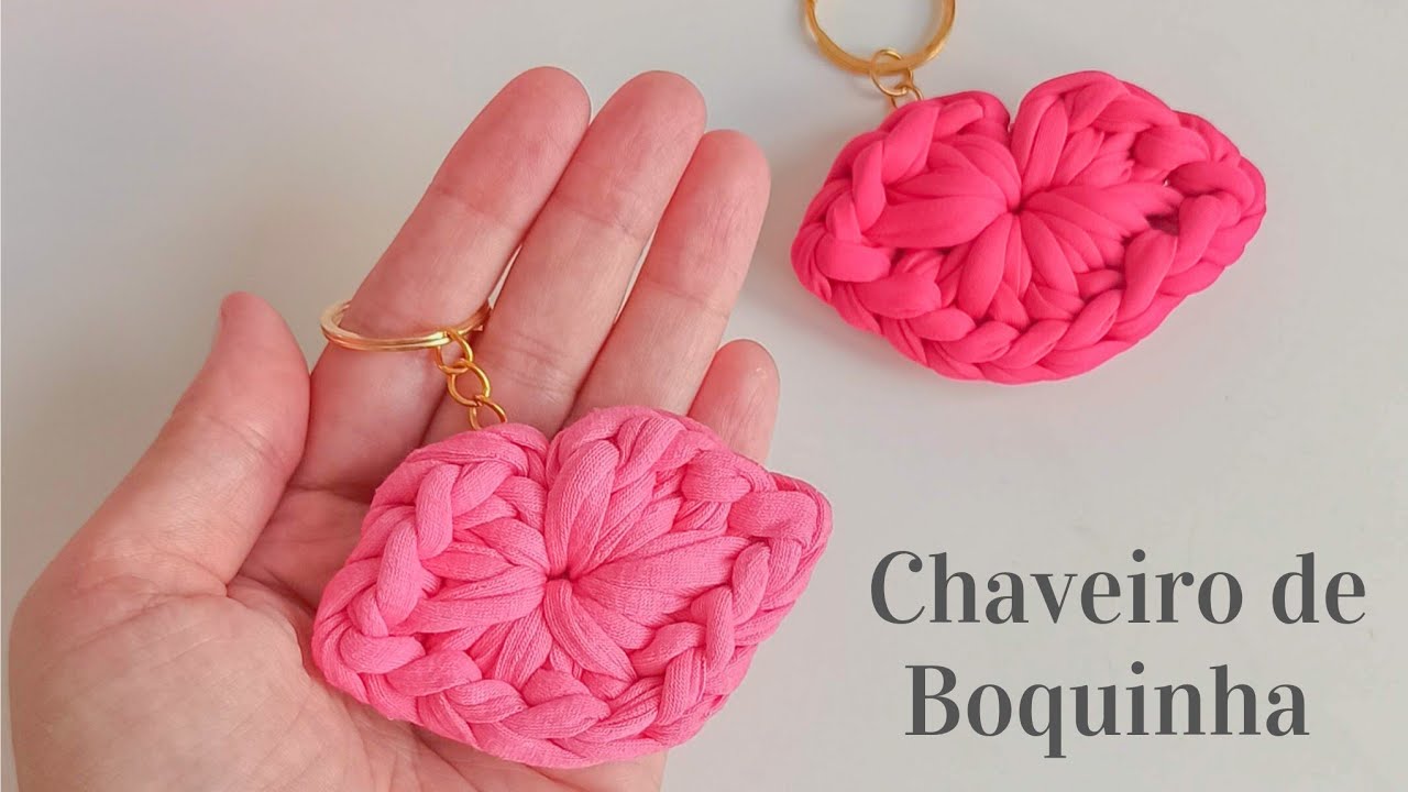 Chaveiro de Boquinha | Crochet em Fio de Malha
