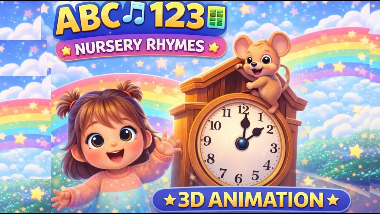 ABC Song, 123 Numbers & Hickory Dickory Dock  3D Kids Songs Compilation  Learn with Fun