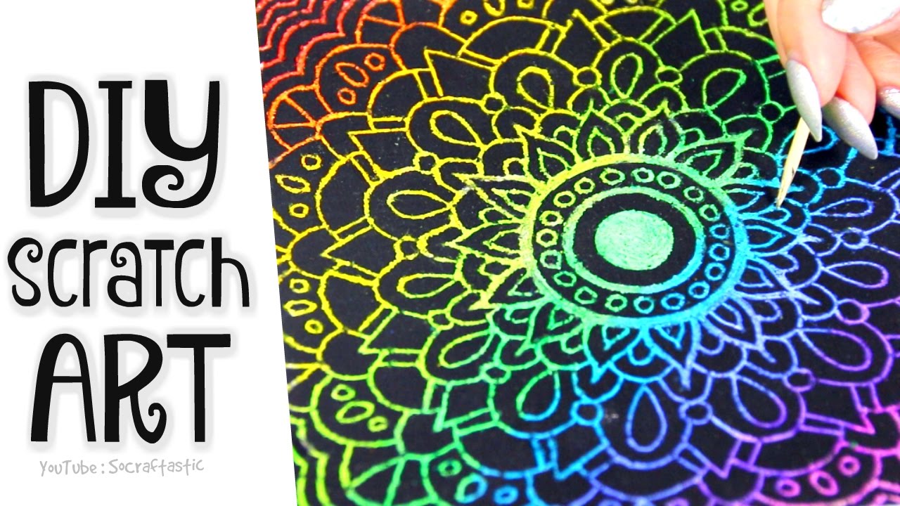 DIY SCRATCH-OFF ART - Phone Case, Mandala, & Card - How To // SoCraftastic