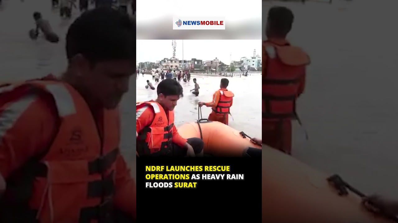 NDRF Launches Rescue Operations as Heavy Rain Floods Surat