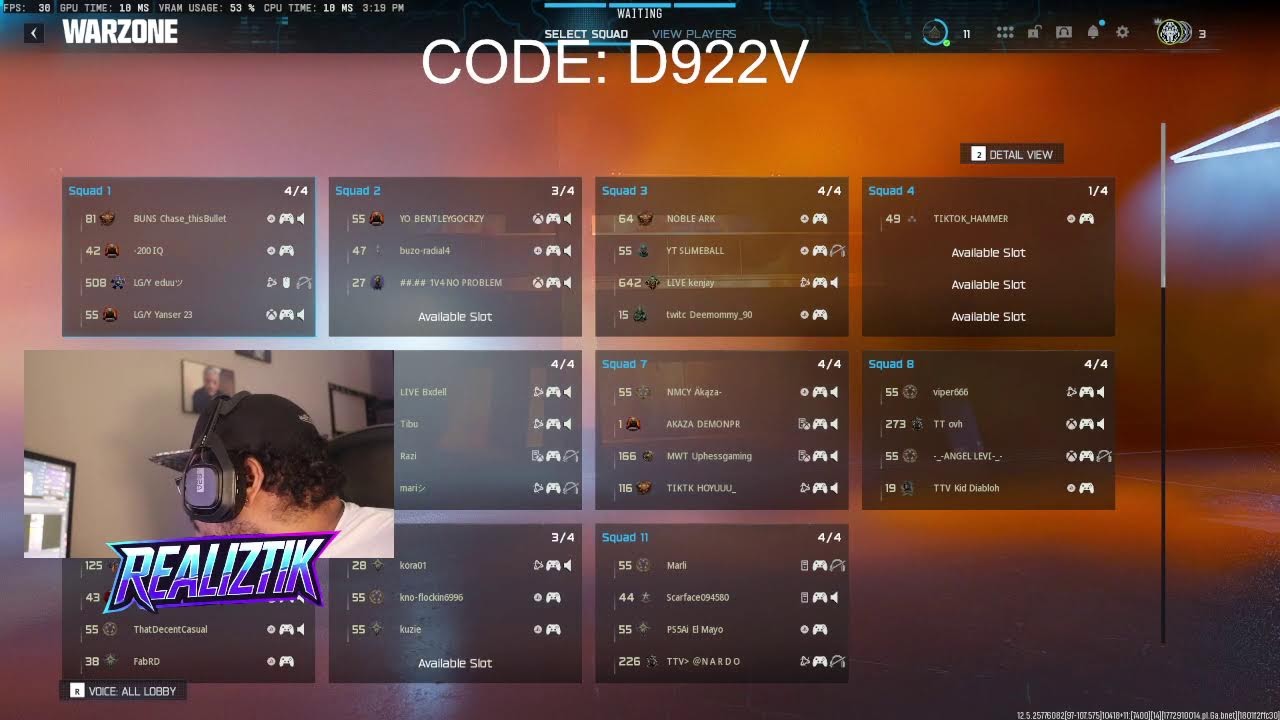 Warzone Custom Lobby JOIN UP!!