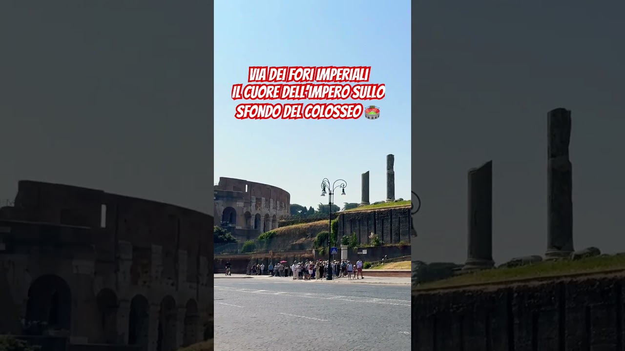 Via dei Fori Imperiali: Il Cuore dell&rsquo;Impero con il Colosseo sullo Sfondo 🏛️✨