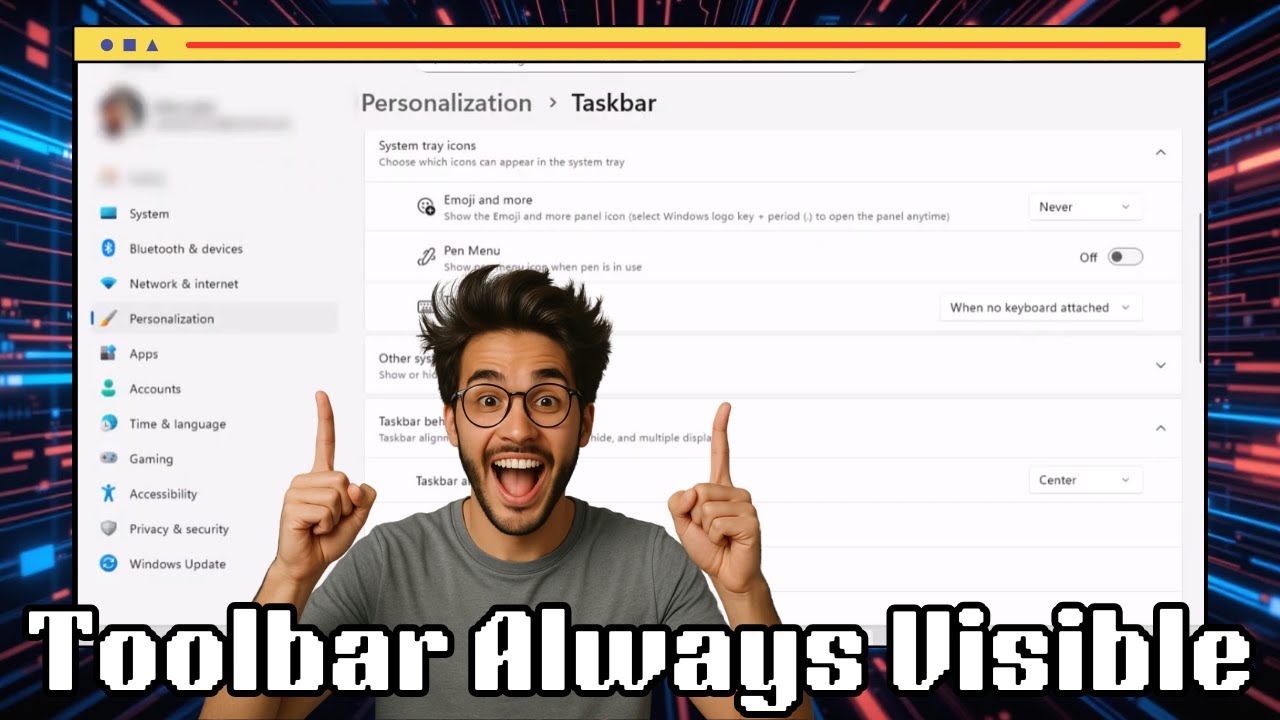 Как сделать так, чтобы панель инструментов всегда была видна в Windows 11 | Никогда не пропускайт...