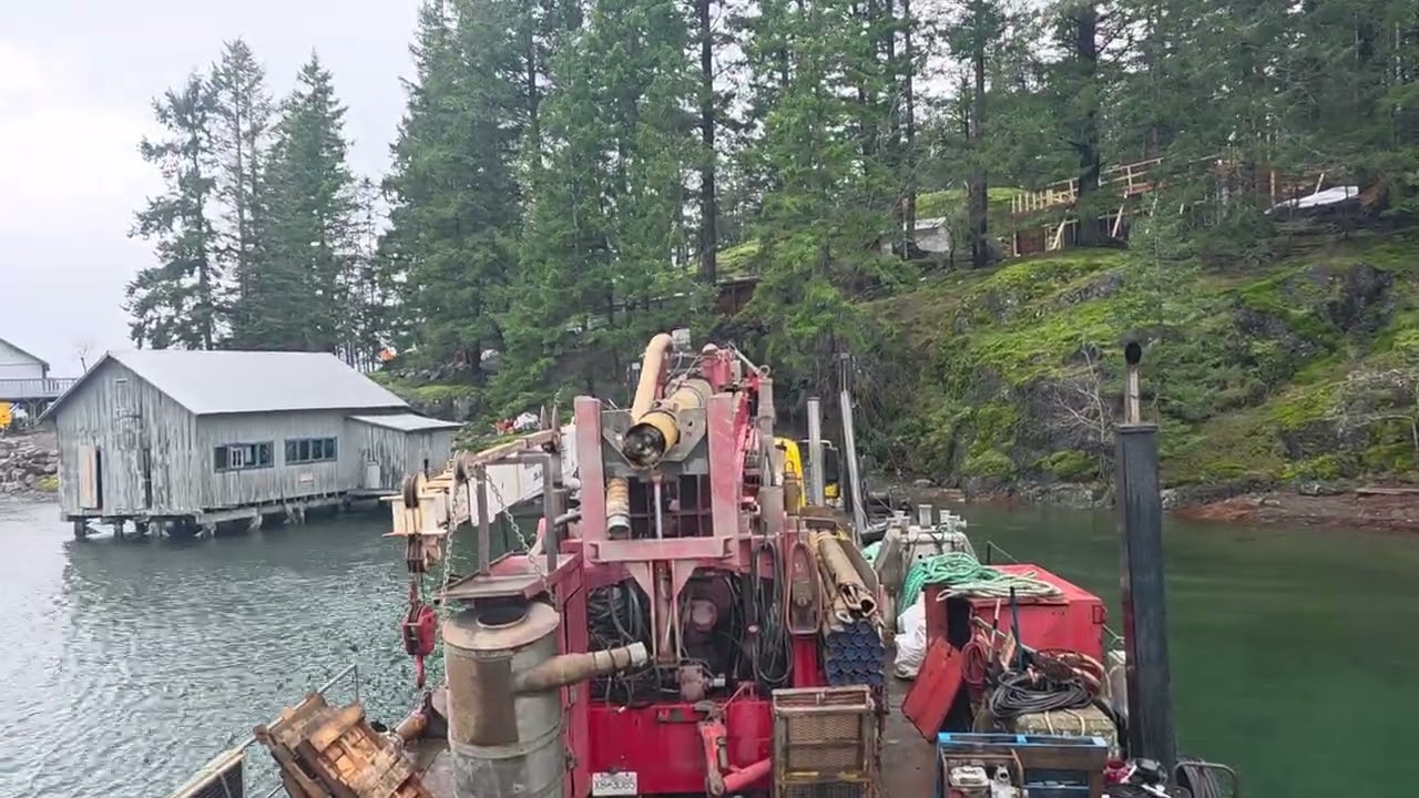 Time-lapse video of Western Marine Express barging equipment from Quadra Island to Grouse Island. 