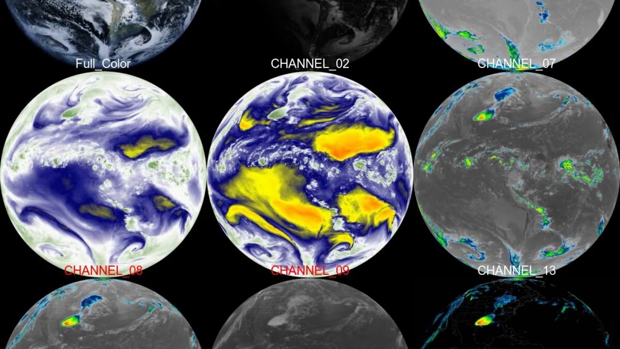 GOES 16 9 Bands of ABI