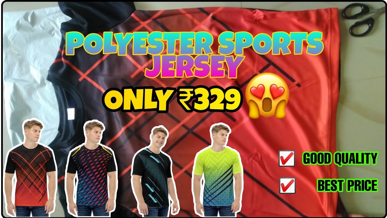 Sports Jersey at ₹329 😱 | Polyester Fabric Sports T-shirt for men gym, cricket, football