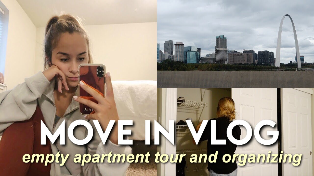 COLLEGE APARTMENT MOVE IN: empty apartment tour, organizing and moving to st. louis