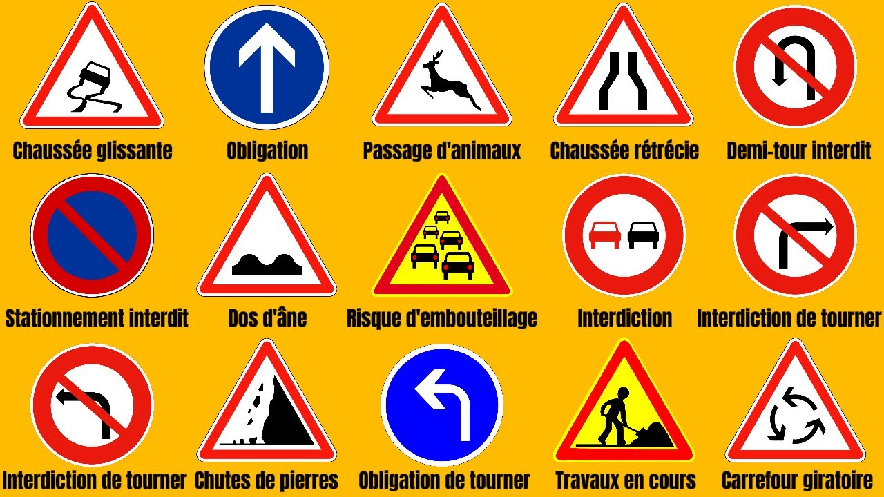 PANNEAUX DE SIGNALISATION importants que tu dois connaître pour conduire - En langue française