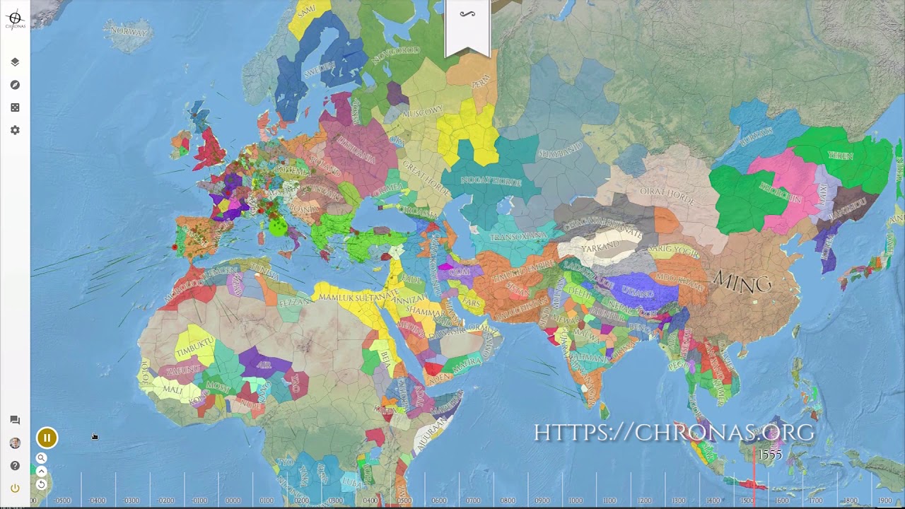Chronas: Autoplay (2000 years of rulers and religions in 38sec)