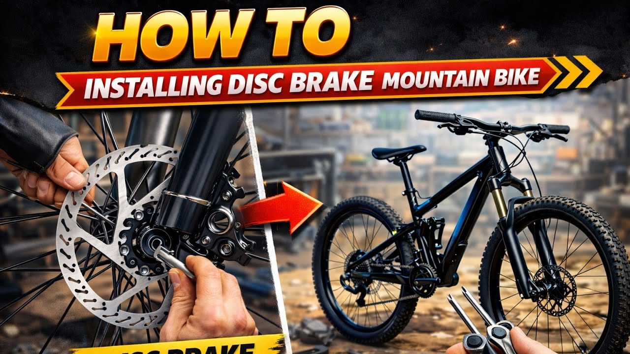 how to  installing  disc brake  mountain bike live