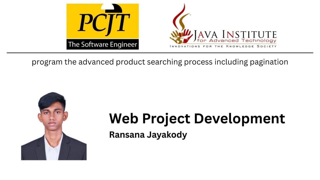 Web Project Development | Task 20 | Java Institute | Ransana Jayakody
