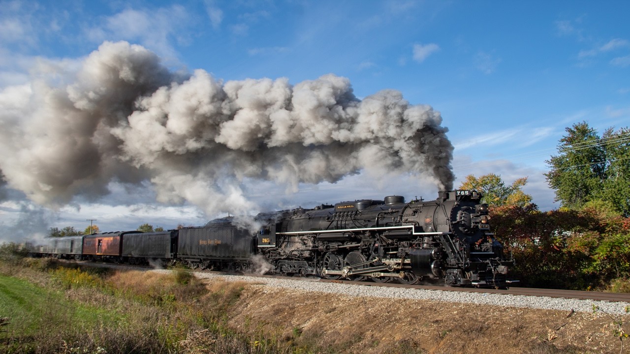 Nickel Plate Road 765: Indiana Fall Colors Steam Train 2023 (4K)