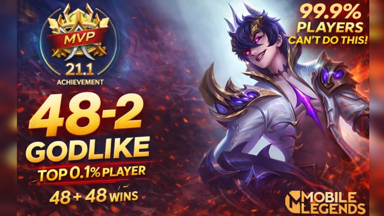 🔥 DARIUS GODLIKE 48–2 😈 | 21.1 MVP Achievement! INSANE Mobile Legends Gameplay