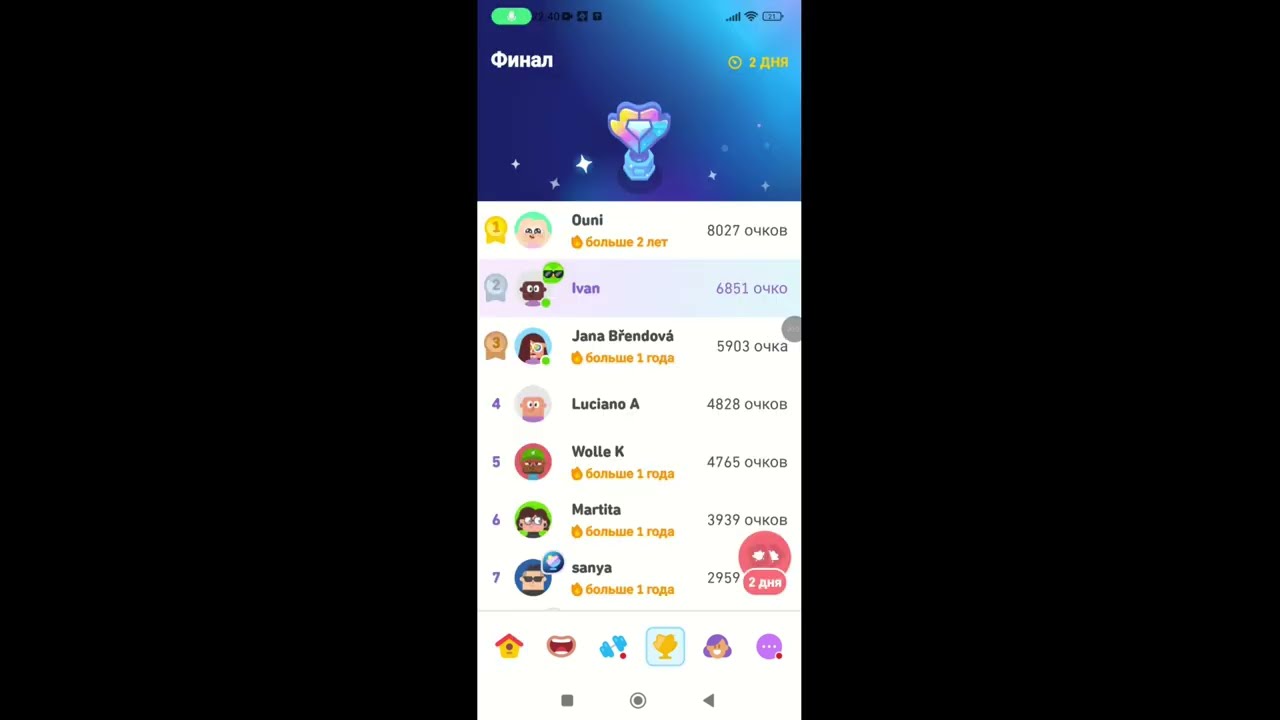 Что дает в 2025 году призовое место в финале алмазной лиги Duolingo
