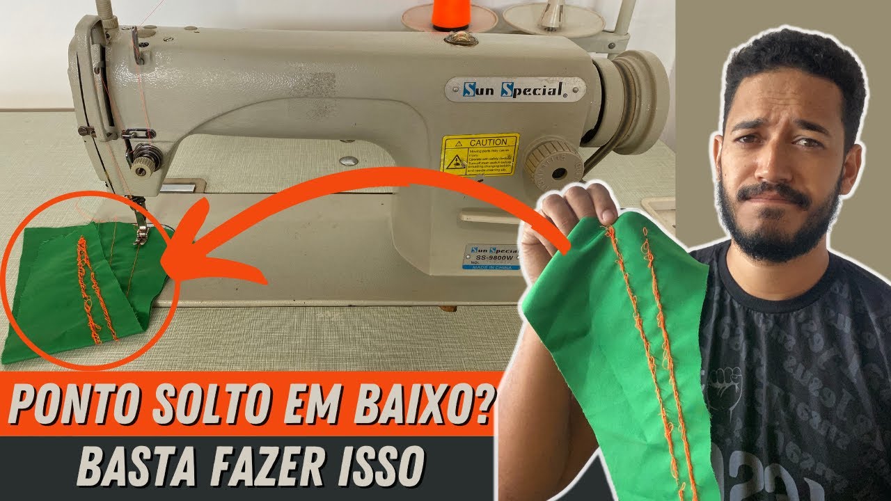 Reta industrial com o ponto solto na parte de baixo Aprenda resolver esse problema Segredo revelado