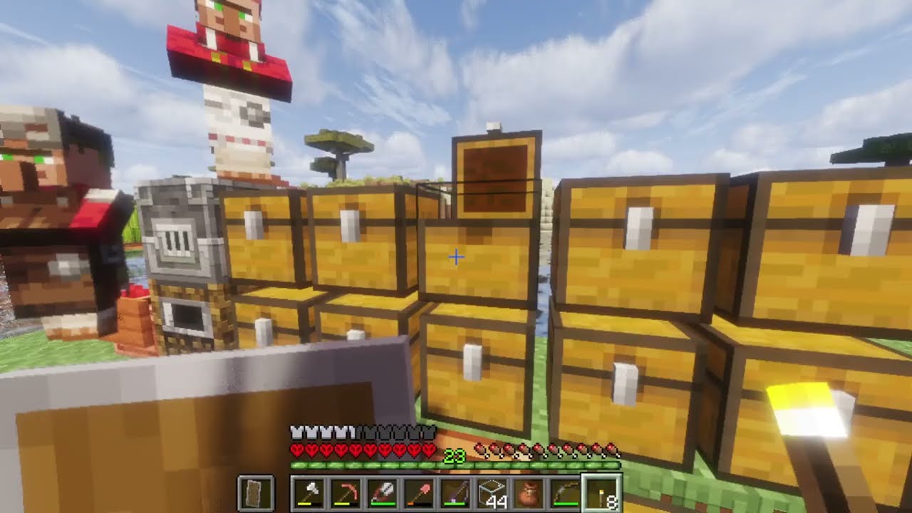 ゲーム下手なおばさんがマイクラハードコア影mod入りやる5-4