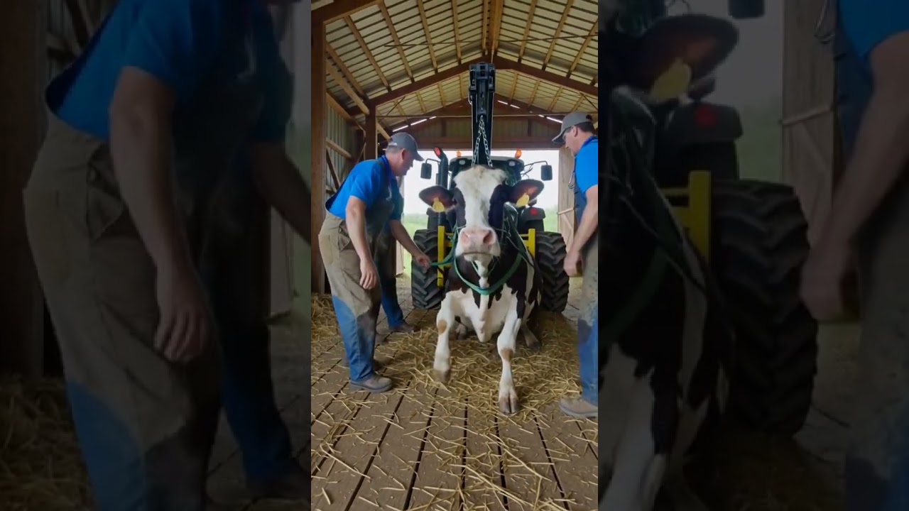 Veterinarians Lift a Sick Cow Back on Her Feet | Cow Recovery