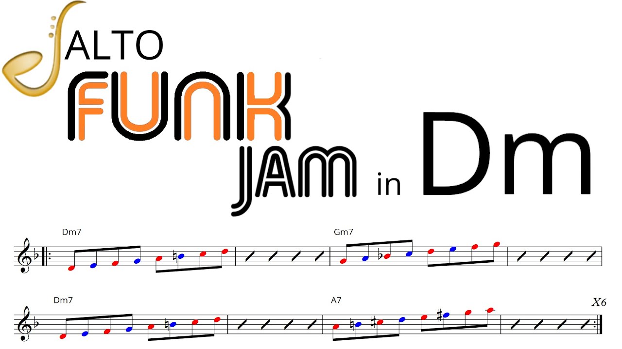 Funk Jam in D minor - Alto Saxophone Backing Track
