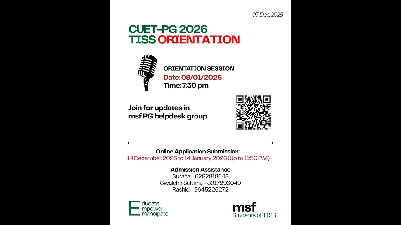 TISS-CUET PG 2026 Orientation_msfTISS