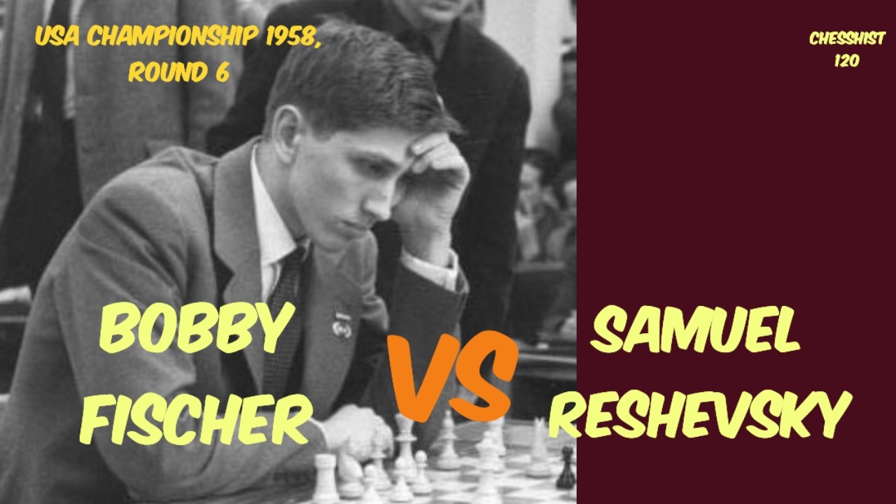 Bobby Fischer vs Samuel Reshevsky (USA Championship 1958, Round 6) #chess