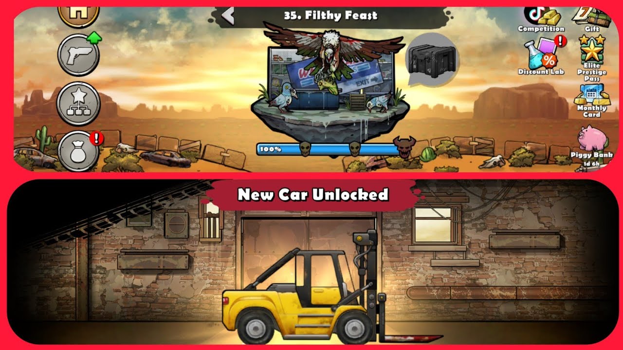 Earn To Die Rogue Level 35 Gameplay+Forklift Unlocked