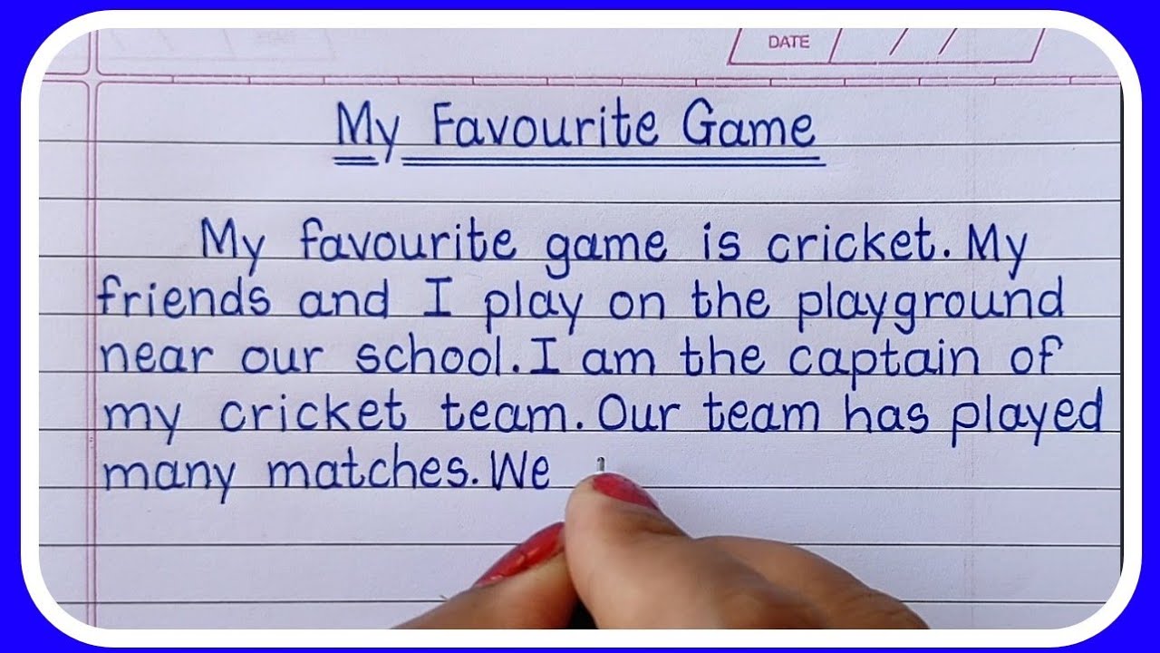 My Favourite Game Cricket Essay in English Writing