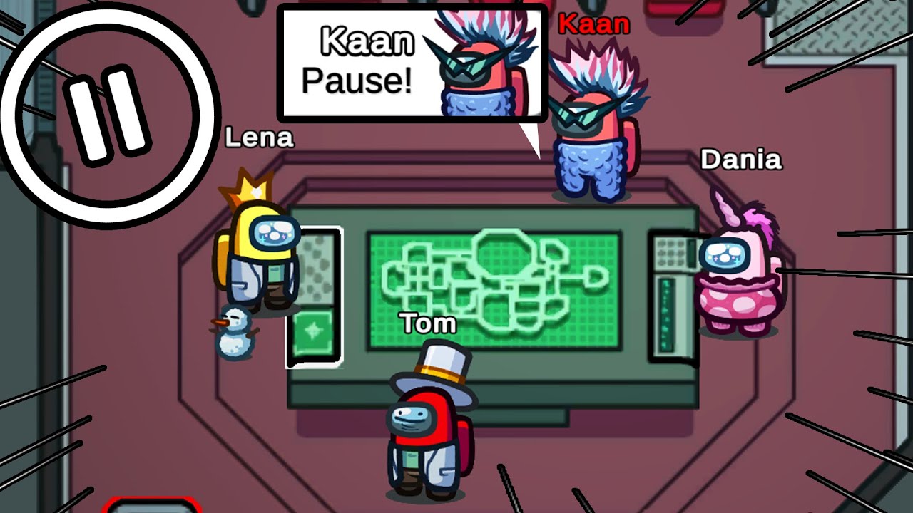 Among Us, ABER 1 PERSON DARF IMMER PAUSE SAGEN! Kaan, Dania, Lena & Tom Pause Challenge