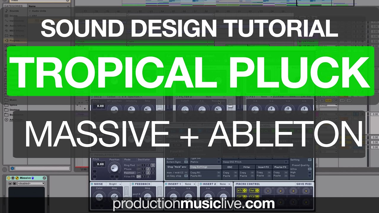 Kygo Matoma Tropical Pluck Lead Sound in Massive - Sound Design - Tropical House