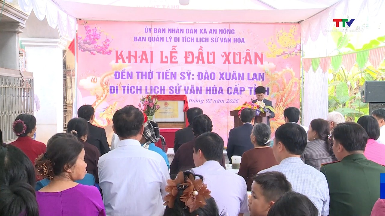 Khai lễ đầu xuân đền thờ tiến sĩ Đào Xuân Lan | Truyền hình Thanh Hóa