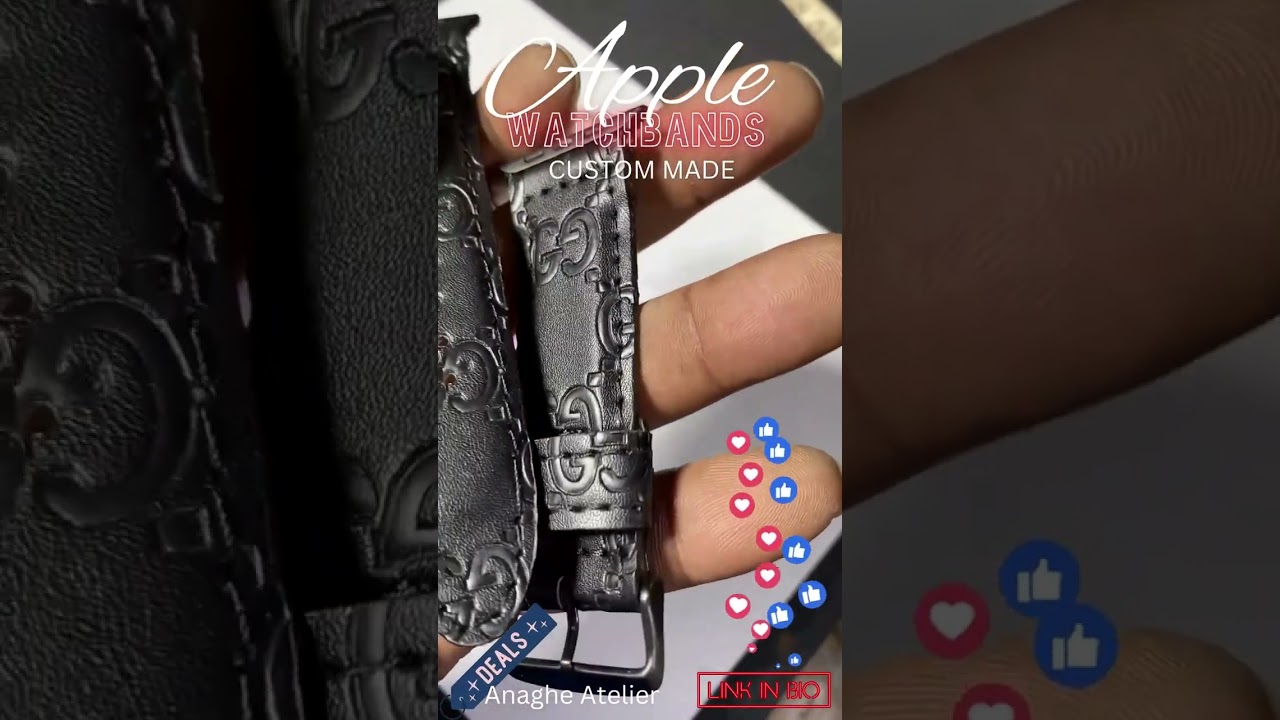 Upcycled Gucci Apple Watch band